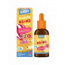 Minadex Minikids D3 & K2 Drops 60ml – Bone & Immune Support for Children