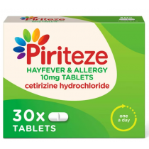 Piriteze Hayfever & Allergy Tablets - 30 Tablets