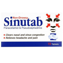 Sinutab Non-Drowsy 15 Tablets
