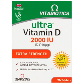 Vitabiotics Ultra Vitamin D 2000IU Extra Strength Tablets - 96 Tablets