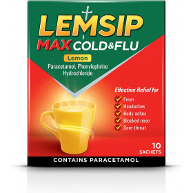 Lemsip Max Cold and Flu Lemon 10 Sachets