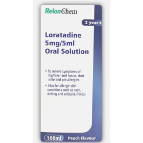 Loratadine 5mg/5ml Oral Solution - Peach Flavour