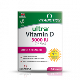 Vitabiotics Ultra Vitamin D 3000IU Super Strength Tablets - 96 Tablets