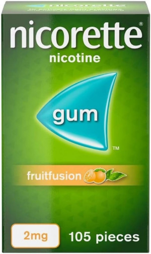 Nicorette Fruit Fusion 2mg Gum Nicotine 105 Pieces