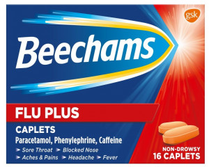 Beechams Flu Plus Caplets - 16 Caplets