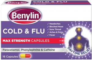Benylin Cold and Flu Max Strength 16 Capsules