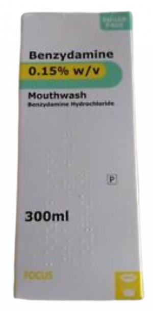Benzydamine 0.15% w\v Mouthwash 300ml