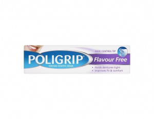 Poligrip Flavour Free Denture Fixative Cream 40g