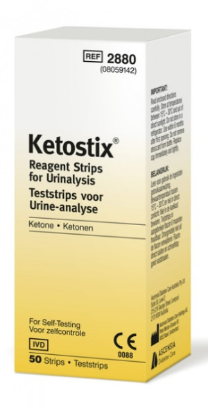 Ketostix Reagent Strips for Ketone Urinalysis - 50 Strips