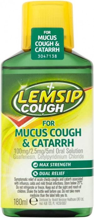 Lemsip Cough For Mucus and Catarrh 180ml 