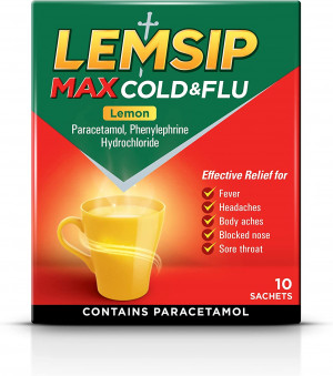 Lemsip Max Cold and Flu Lemon 10 Sachets