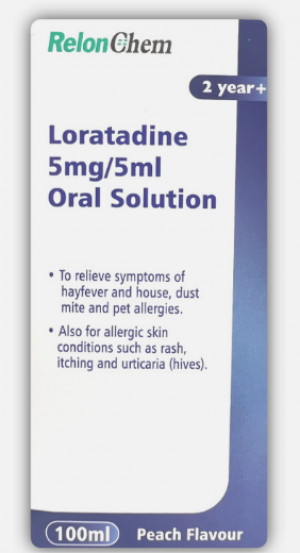 Loratadine 5mg/5ml Oral Solution - Peach Flavour