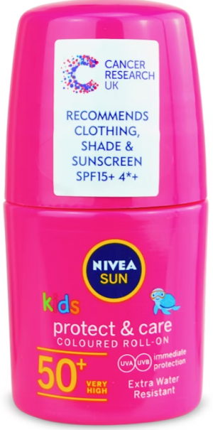 Nivea Sun Kids Protect & Care Coloured Roll-On SPF50+ (PINK)