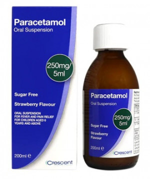 Paracetamol 250mg/5ml Oral Suspension - Pain Relief for Children 6+ (200ml)