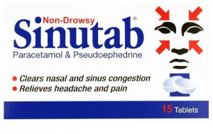 Sinutab Non-Drowsy 15 Tablets