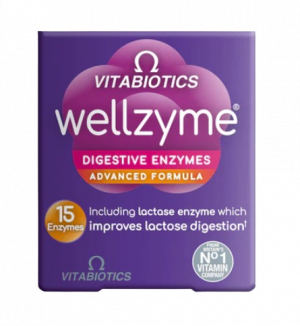Vitabiotics Wellzyme Digestive Enzymes 15 Enzyme Advanced Formula - 60 Capsules