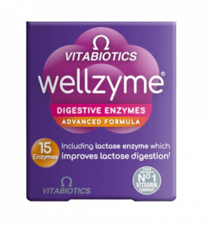 Vitabiotics Wellzyme Digestive Enzymes 6 Enzyme Advanced Formula - 60 Capsules