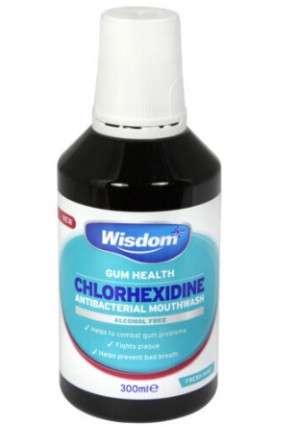 Wisdom Chlorhexidine Antibacterial Mouthwash - 300ml