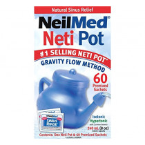 NeilMed Neti Pot with 240ml Pot and 60 Premixed Sachets