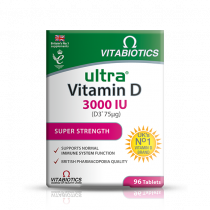 Vitabiotics Ultra Vitamin D 3000IU Super Strength Tablets - 96 Tablets
